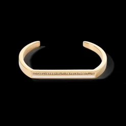 Bangle Cuff Square Stripes gold-white