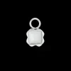 Birthstone April Charm White Quartz Silver