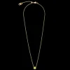 Birthstone August Necklace Green Jade Gold
