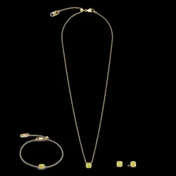 Birthstone August Necklace Green Jade Gold
