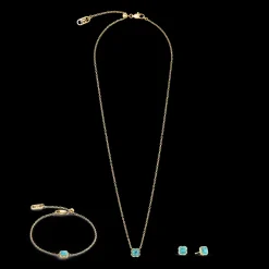 Birthstone December Earrings Turquoise Gold