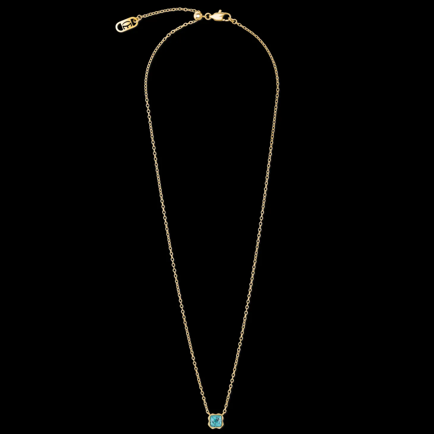 Birthstone December Necklace Turquoise Gold