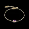 Birthstone February Bracelet Sugilite Gold