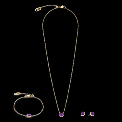 Birthstone February Bracelet Sugilite Gold