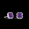 Birthstone February Earrings Sugilite Silver