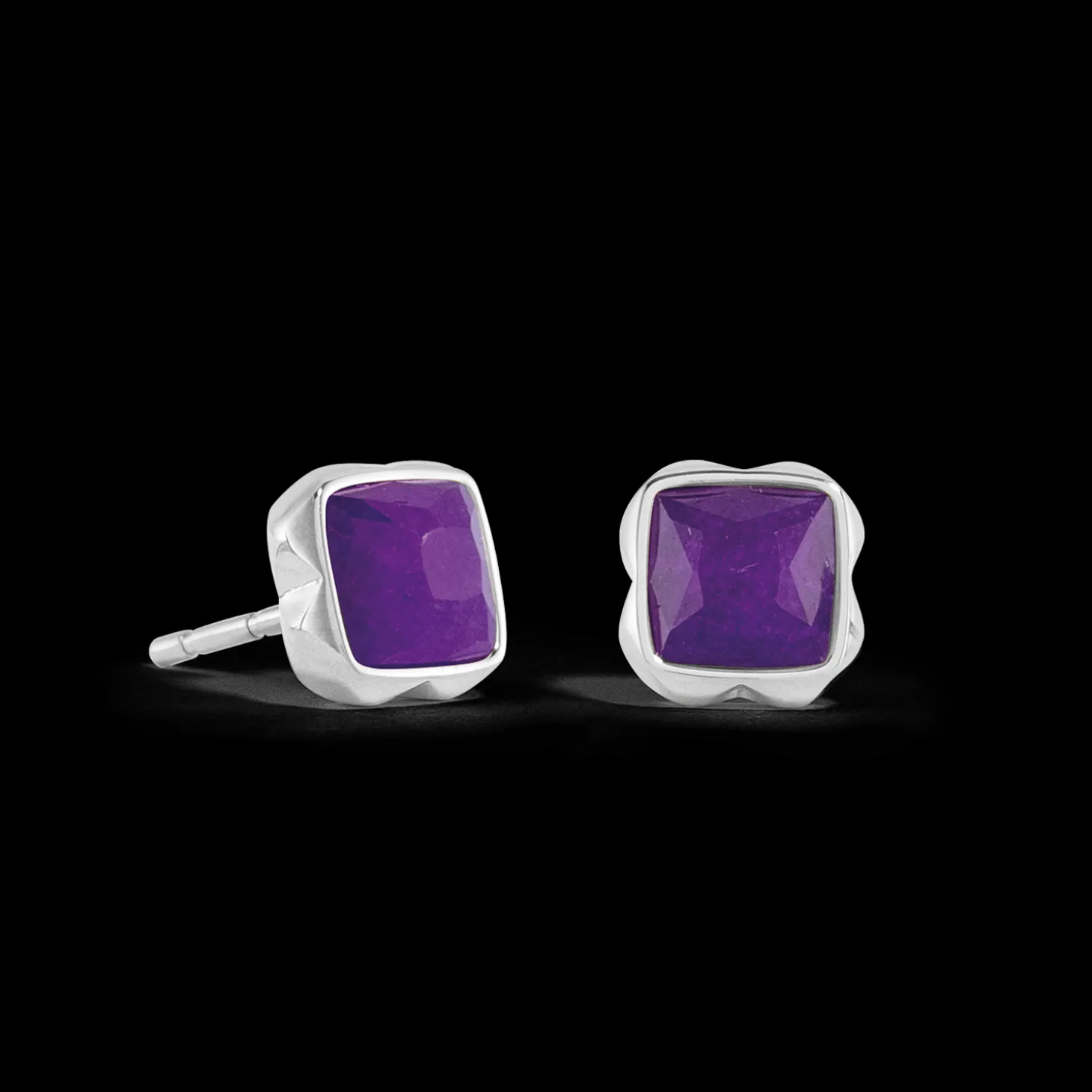 Birthstone February Earrings Sugilite Silver