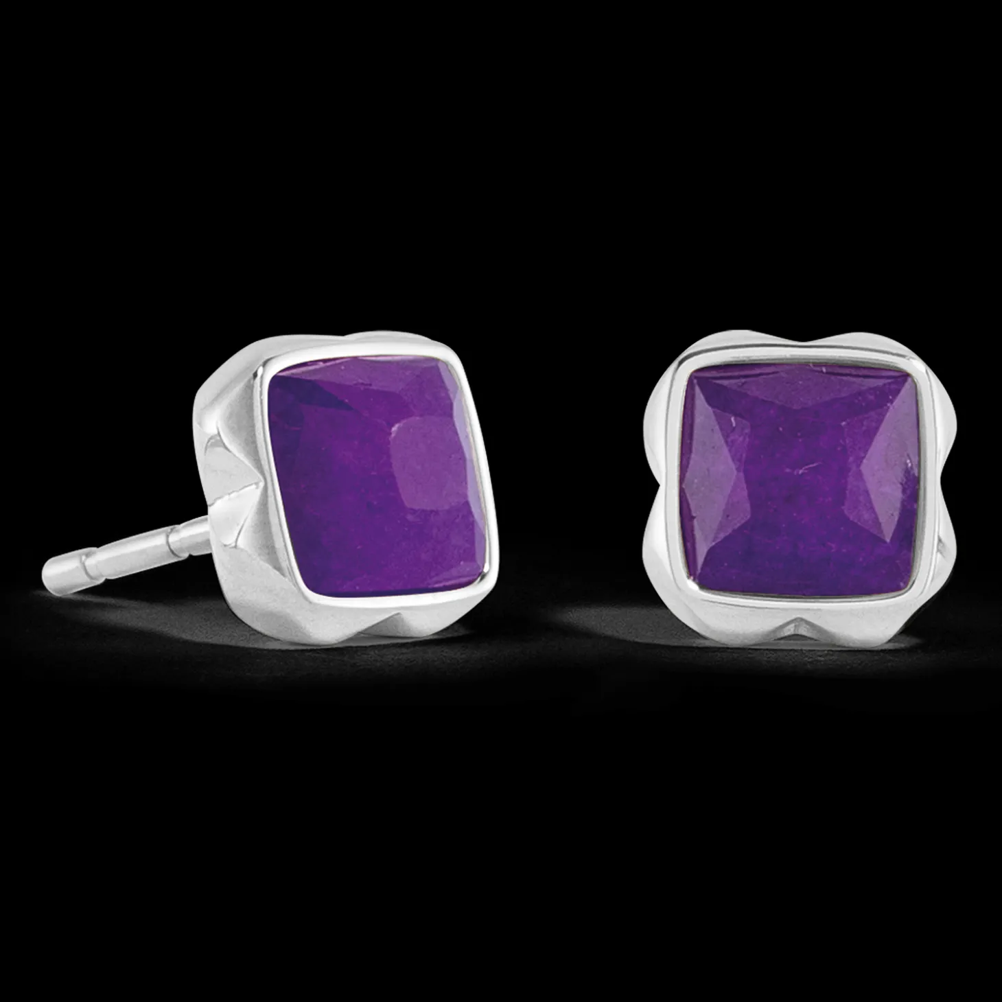 Birthstone February Earrings Sugilite Silver