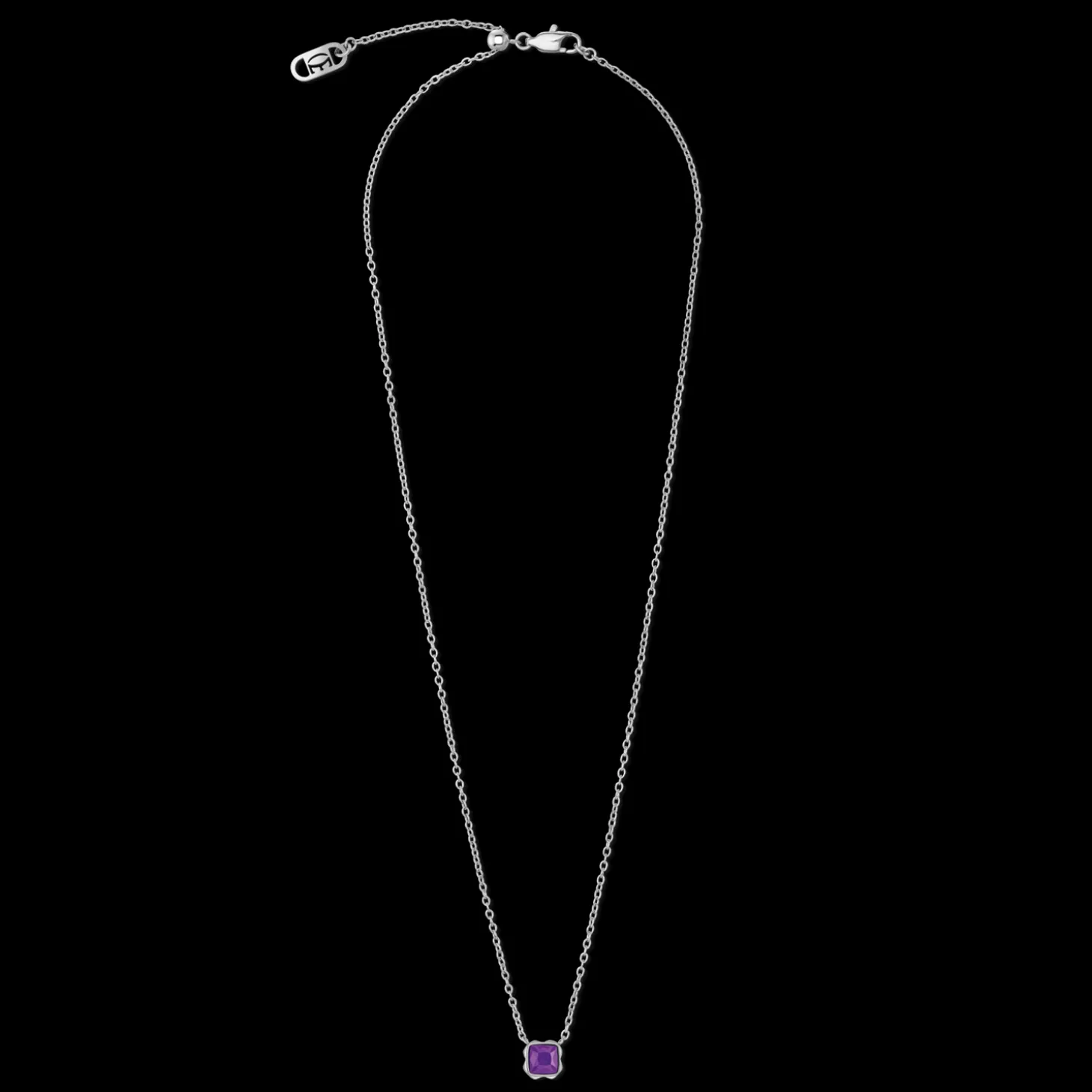 Birthstone February Necklace Sugilite Silver