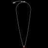 Birthstone January Necklace Red Agate Silver