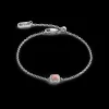 Birthstone July Bracelet Rhodochrosite Silver