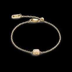 Birthstone June Bracelet Cream Jade Gold