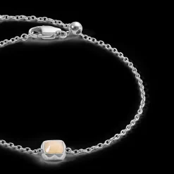 Birthstone June Bracelet Cream Jade Silver