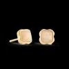 Birthstone June Earrings Cream Jade Gold