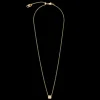 Birthstone June Necklace Cream Jade Gold