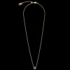 Birthstone May Necklace Green Agate Gold