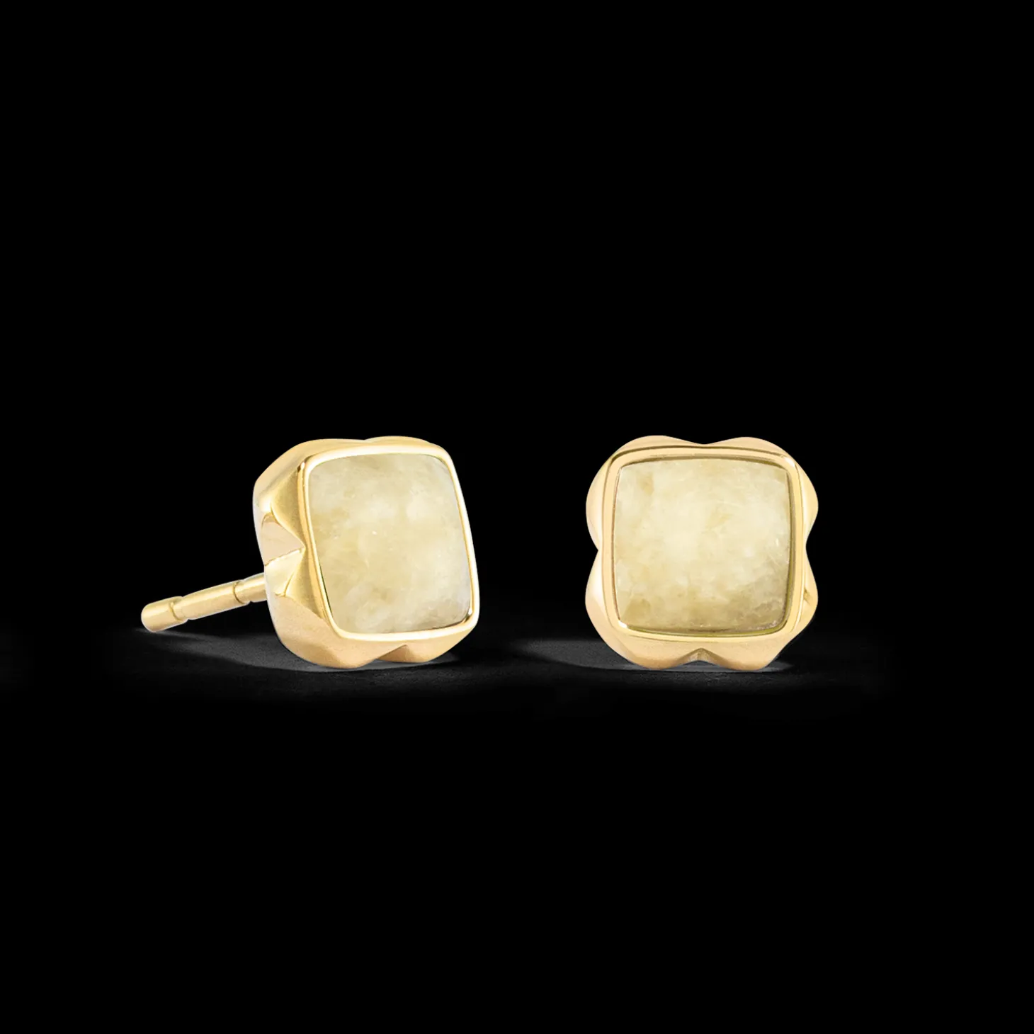 Birthstone November Earrings Citrine Gold