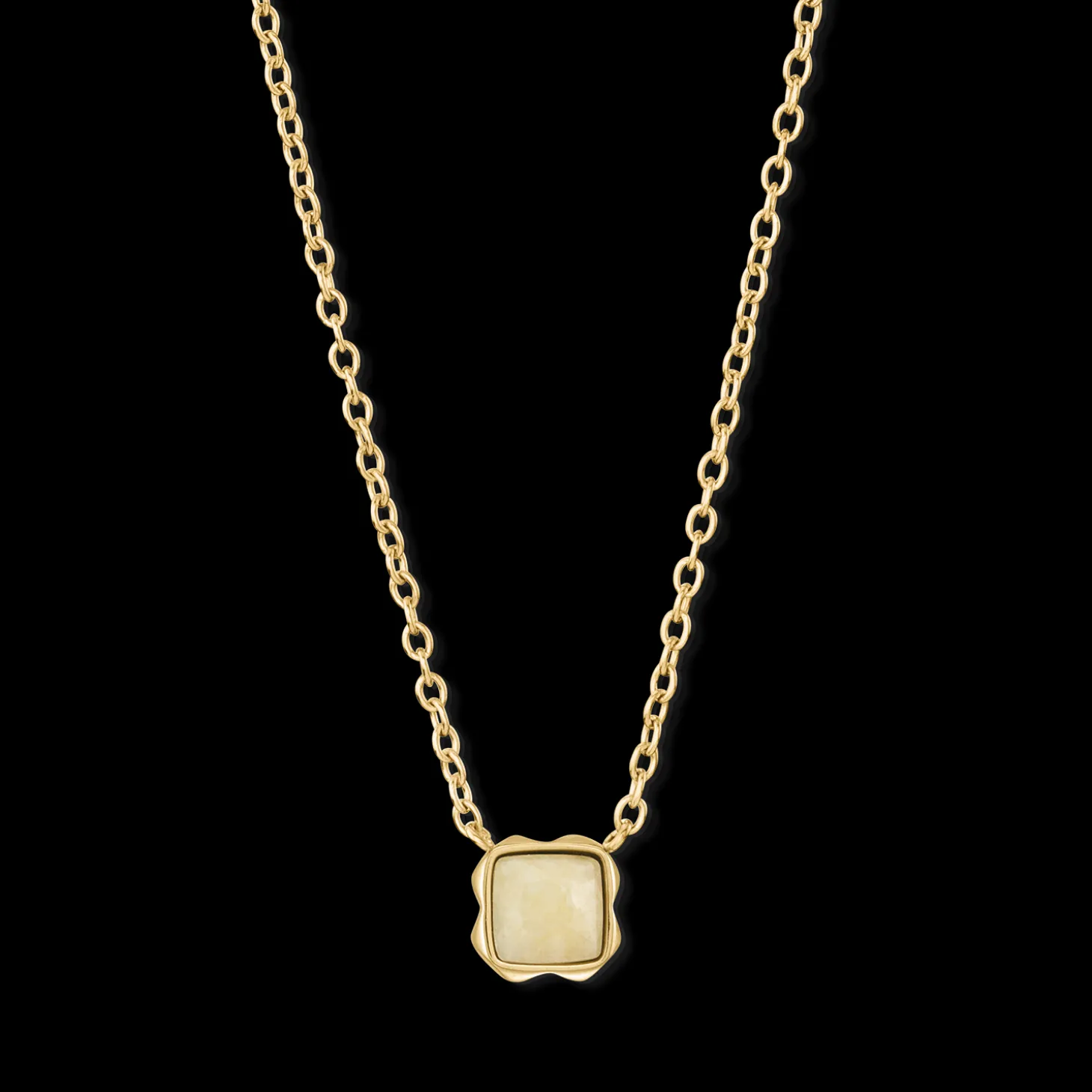 Birthstone November Necklace Citrine Gold