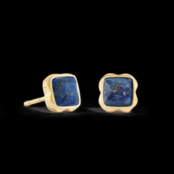 Birthstone September Earrings Lapis Lazuli Gold