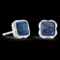 Birthstone September Earrings Lapis Lazuli Silver