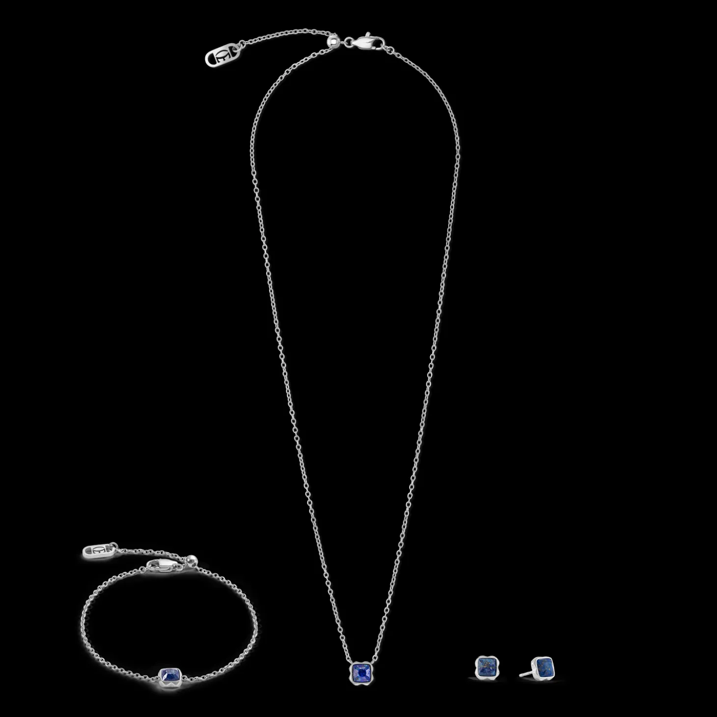 Birthstone September Earrings Lapis Lazuli Silver