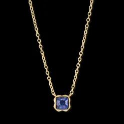 Birthstone September Necklace Lapis Lazuli Gold