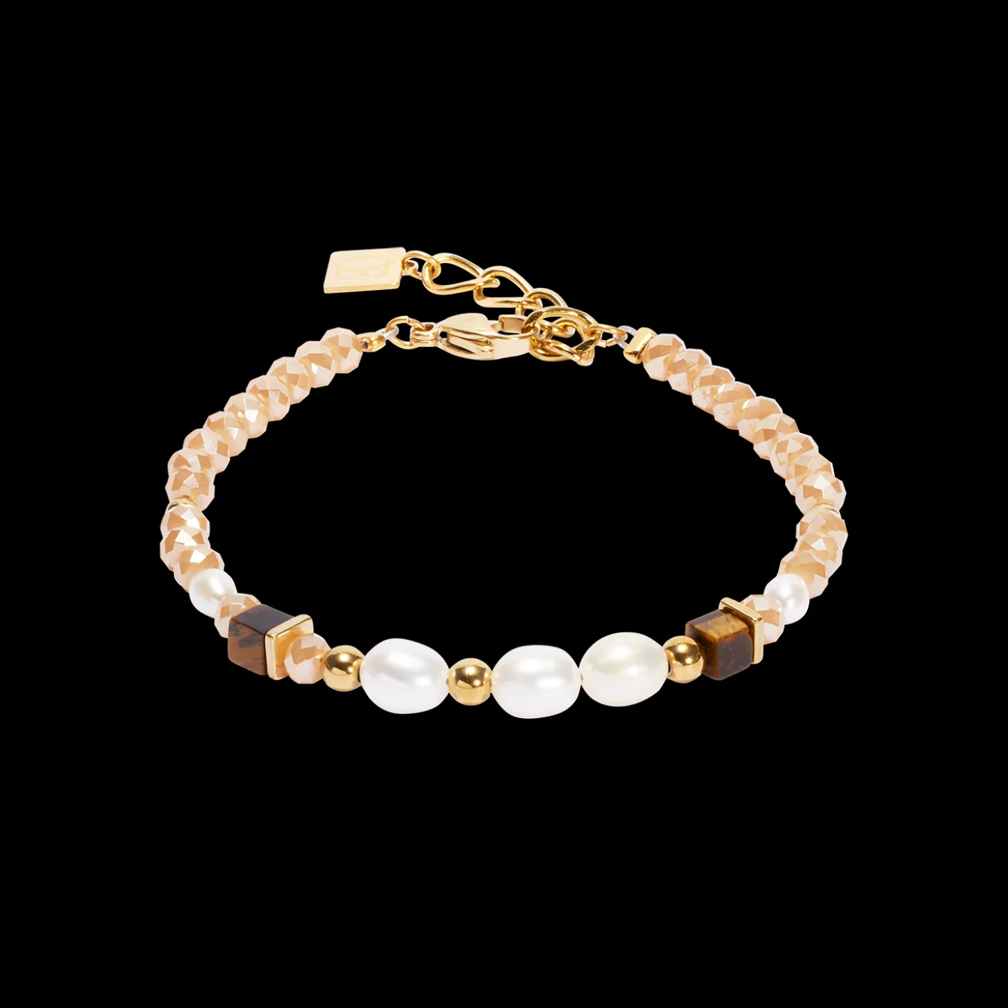 Bracelet Cosmic Pearls deep gold