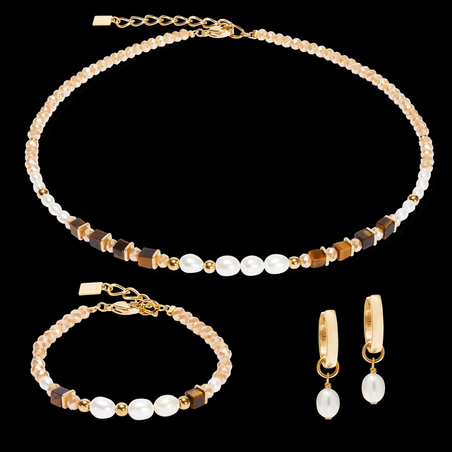 Bracelet Cosmic Pearls deep gold