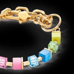 Bracelet Cube Fusion Charm gold-rainbow