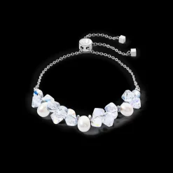 Bracelet Dancing Crystals & Pearls silver