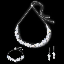 Bracelet Dancing Crystals & Pearls silver