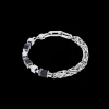 Bracelet Fusion Snake Chain black-silver