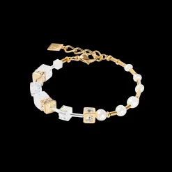Bracelet GeoCUBE® Fusion Precious Pearl Mix gold-white