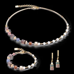 Bracelet GeoCUBE® Fusion Precious Pearl Mix gold-autumn
