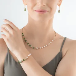 Bracelet GeoCUBE® Fusion Precious Pearl Mix gold-green