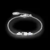 Bracelet Mini Cubes & Chain silver-white