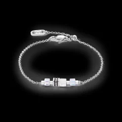 Bracelet Mini Cubes & Chain silver-white