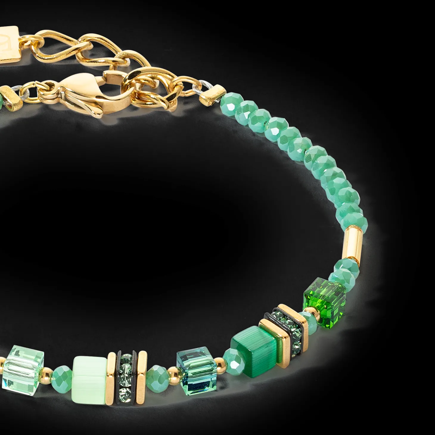 Bracelet Mini Cubes green