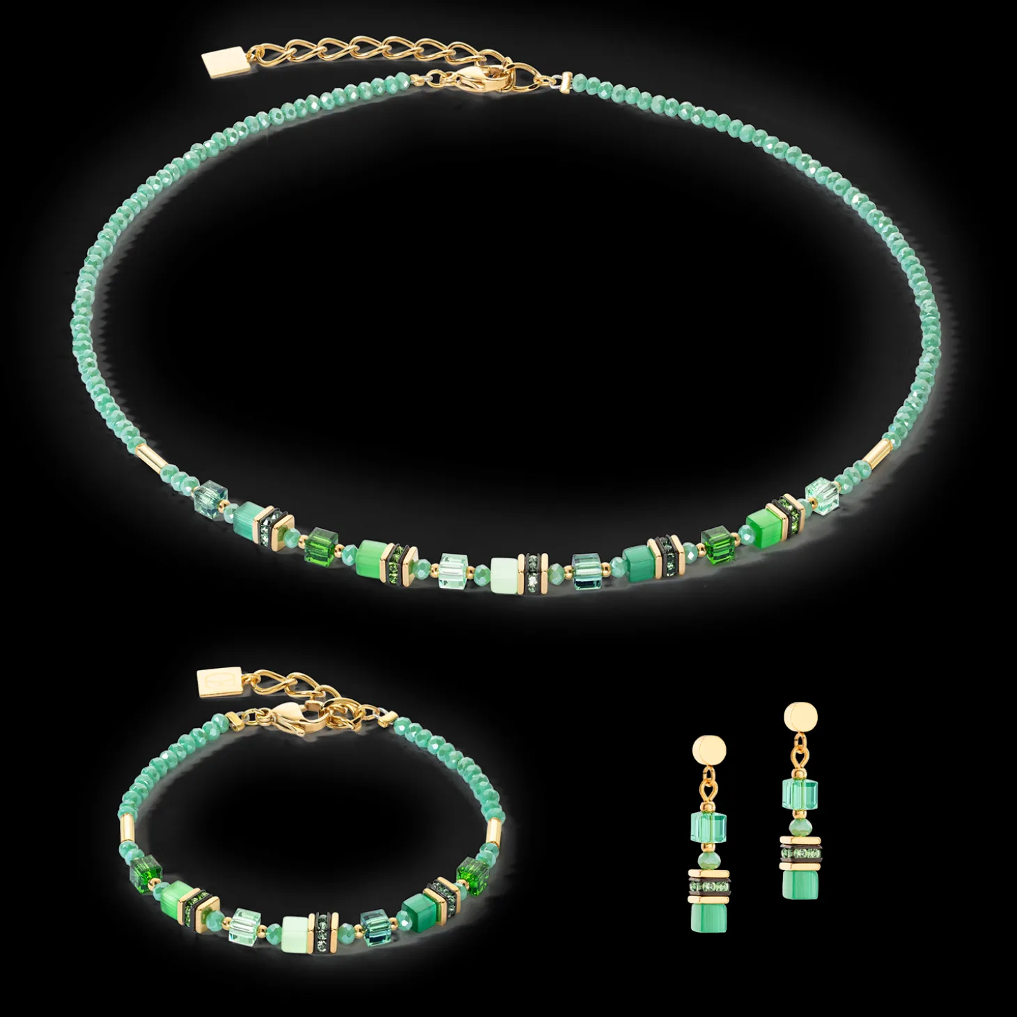 Bracelet Mini Cubes green