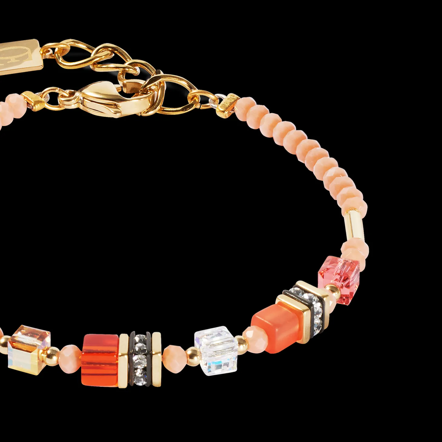 Bracelet Mini Cubes orange