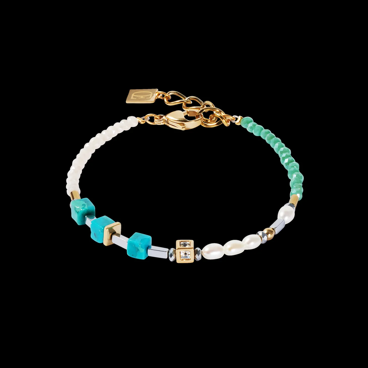 Bracelet Princess Fusion Pearls turquoise