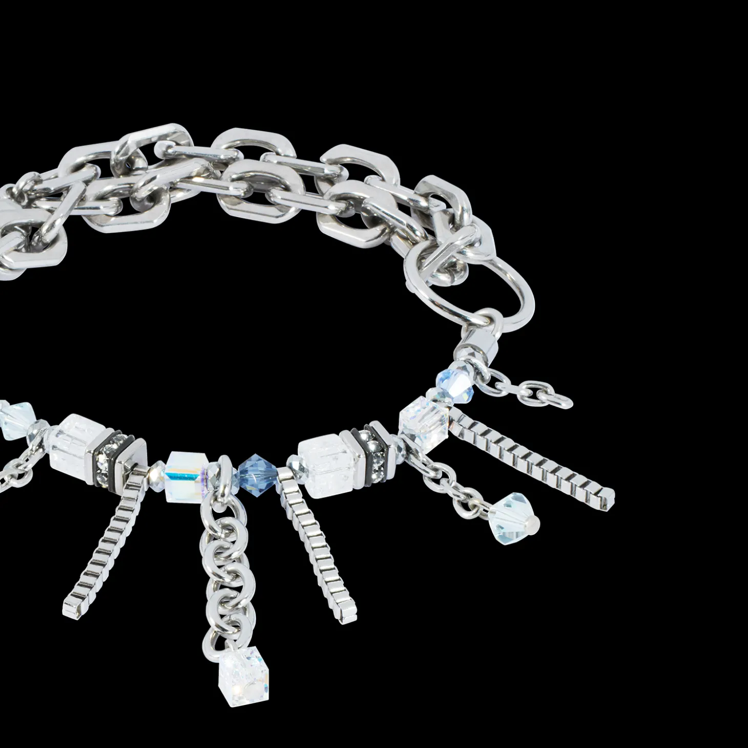 Bracelet Sunray Cube Bohème silver-white