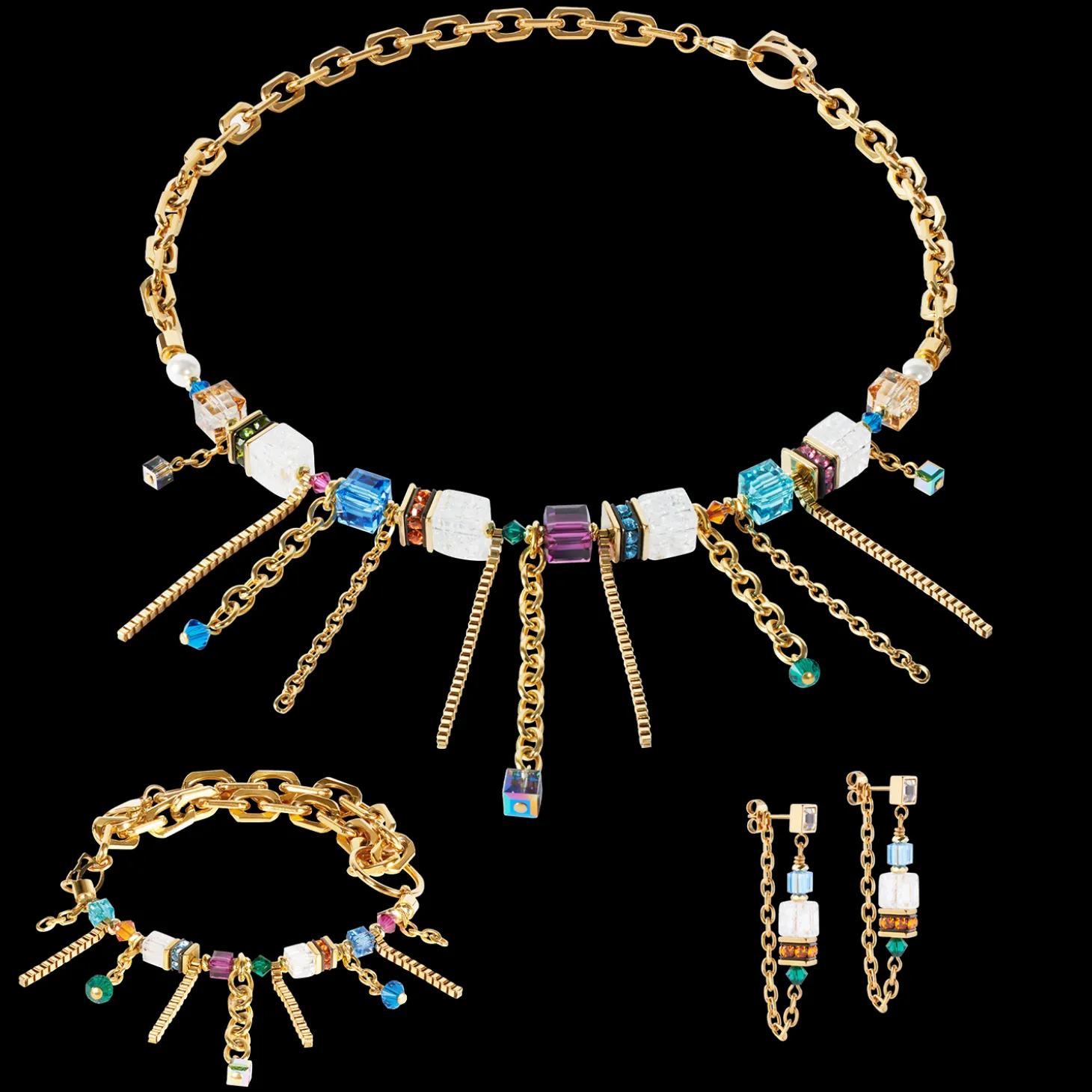 Bracelet Sunray Cube Couture gold-multicolour