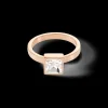Brilliant Square big ring roségold crystal