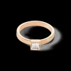 Brilliant Square small ring rose gold crystal
