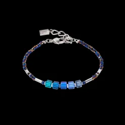 Cube Story Minimalistic Sparkling bracelet blue