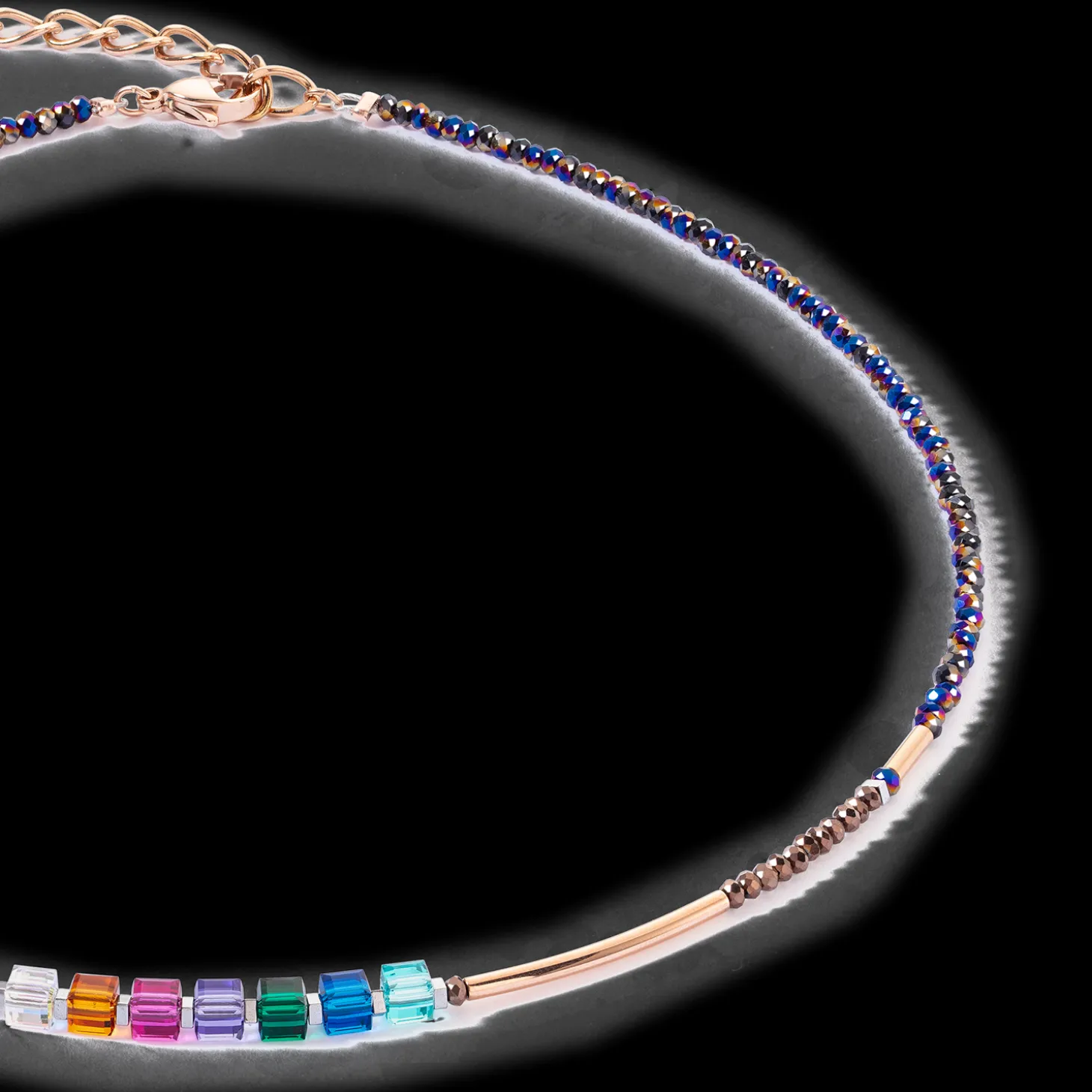Cube Story Minimalistic Sparkling necklace Multicolour Autumn