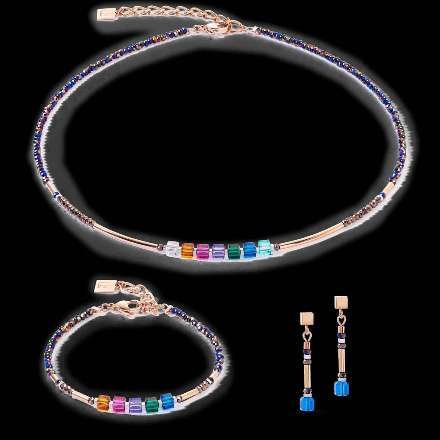 Cube Story Minimalistic Sparkling bracelet Multicolour Autumn