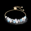 Dancing Crystals bracelet gold aqua