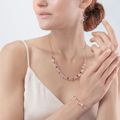 Dancing Crystals bracelet gold light rose