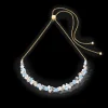 Dancing Crystals necklace gold aqua